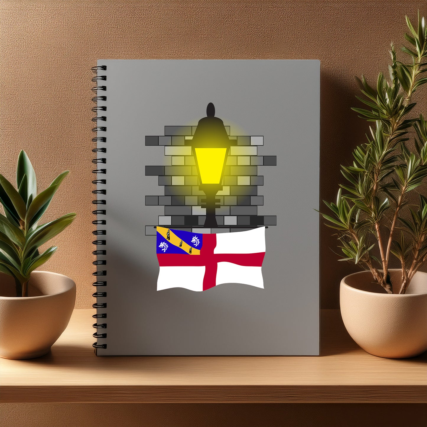 Herm Street Lamp Bricks Notebook