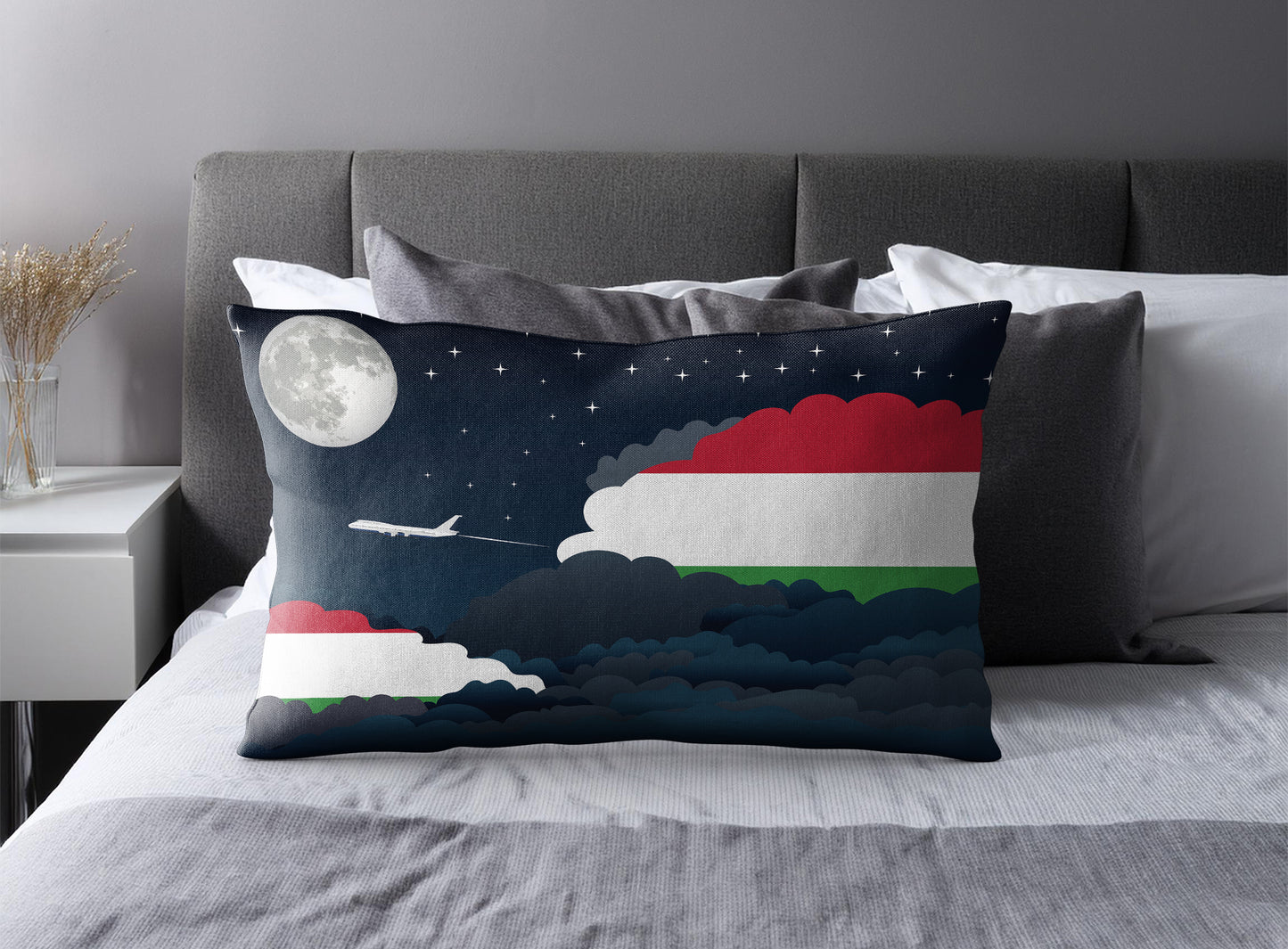 Hungary Night Clouds Pillow Case and Pillow Throw