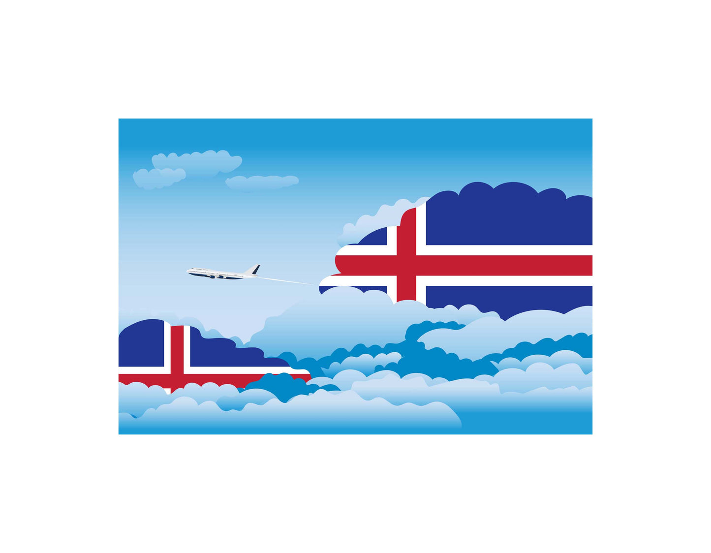 Iceland Day Clouds Blanket Throw