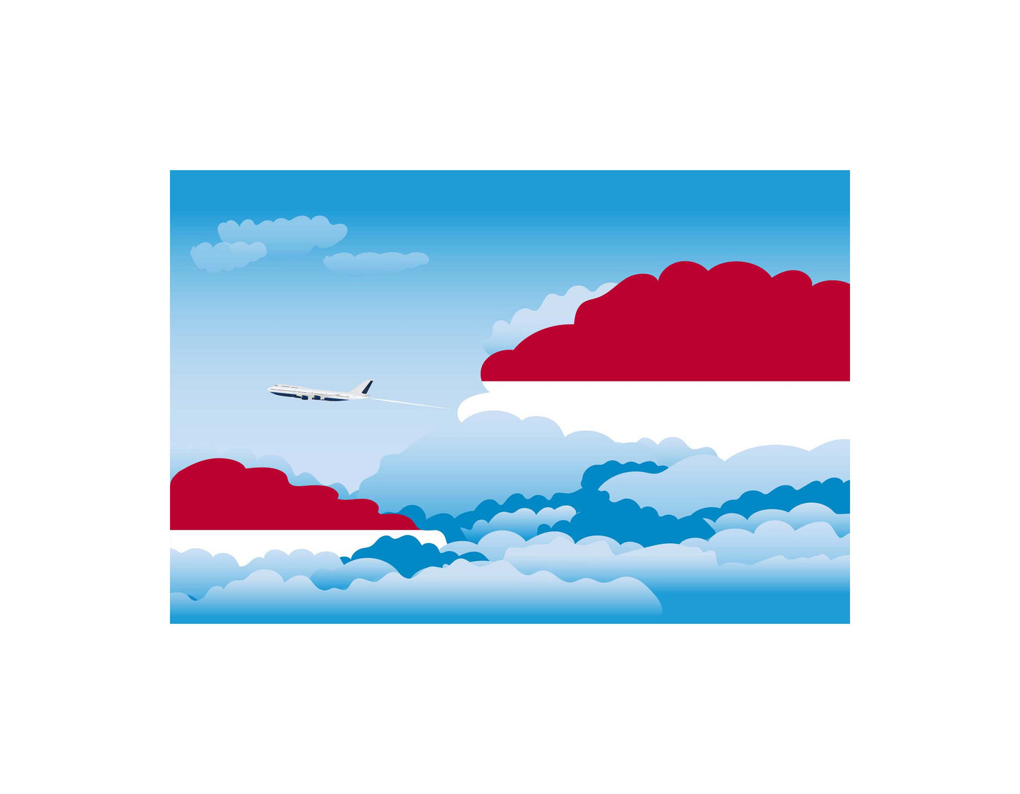Indonesia Day Clouds Blanket Throw