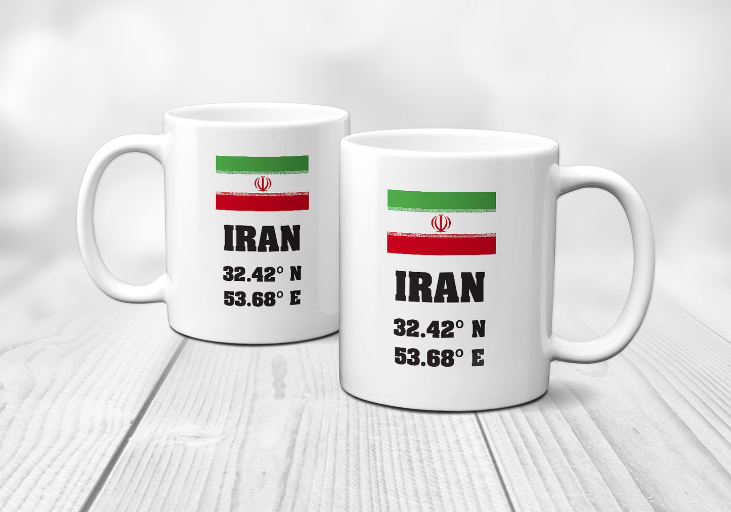 Iran Laitutude Longitude Mug