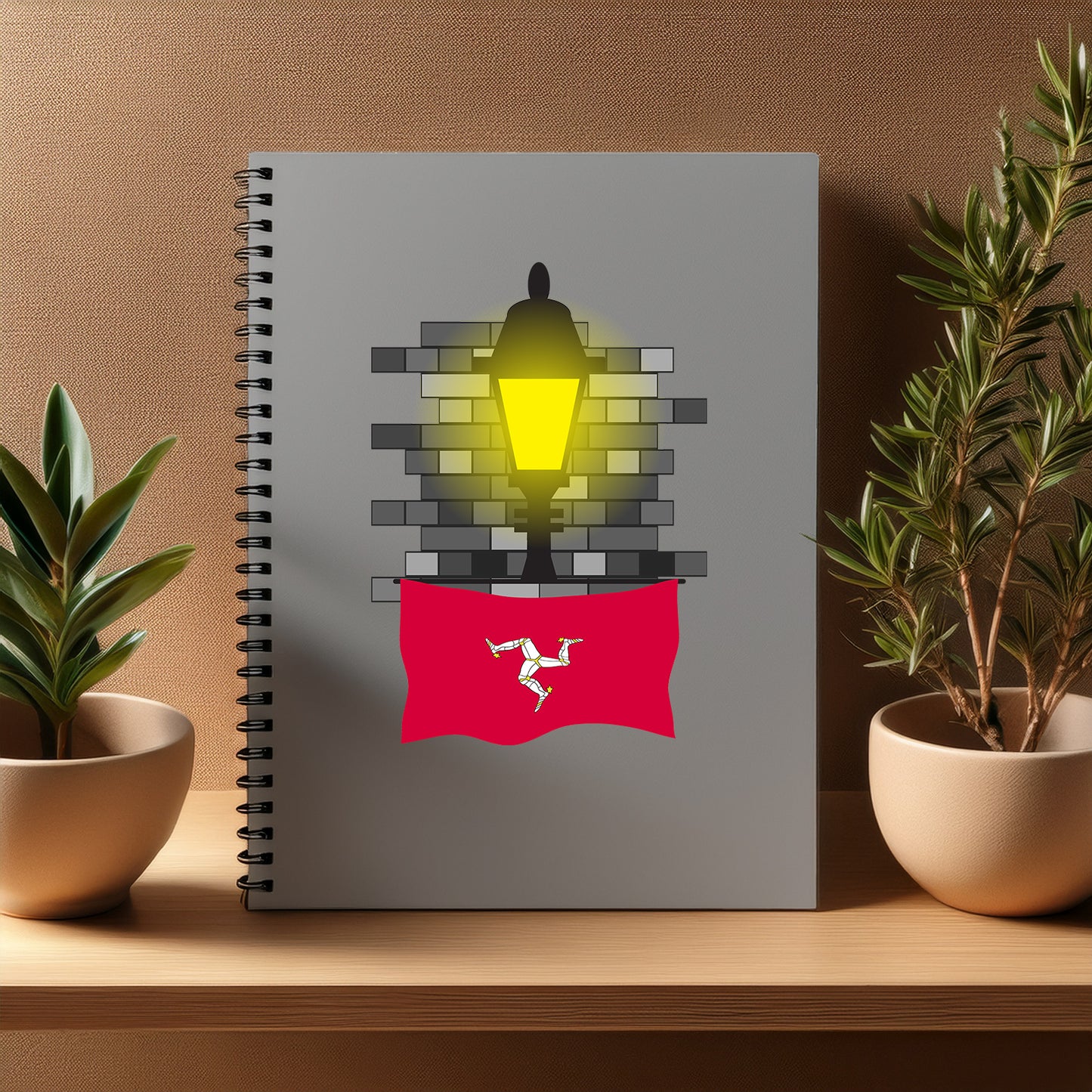Isle of Man Street Lamp Bricks Notebook