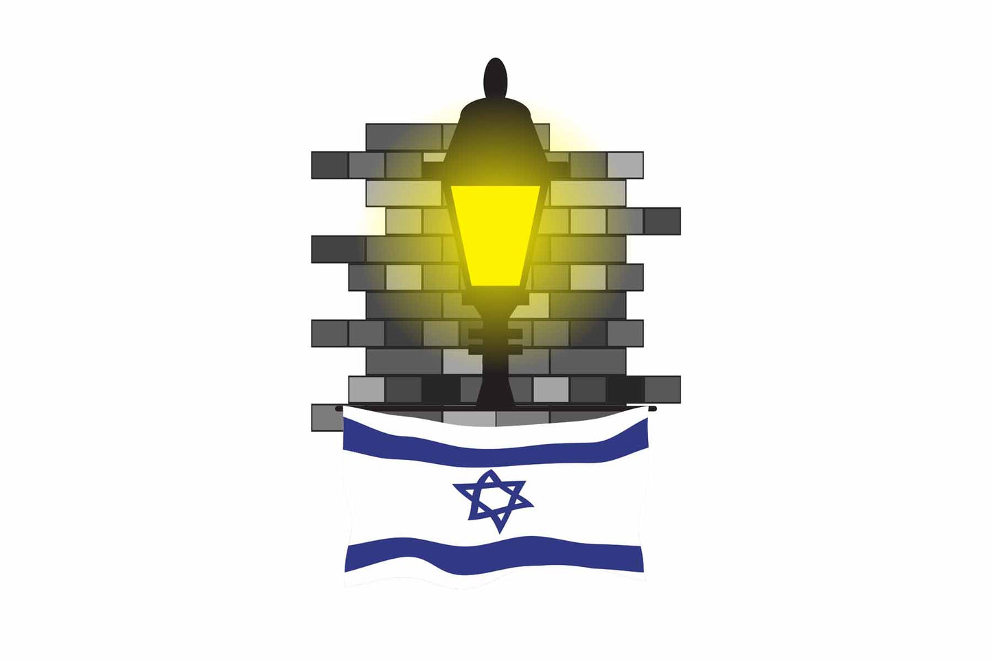 Israel Street Lamp Bricks Sticker