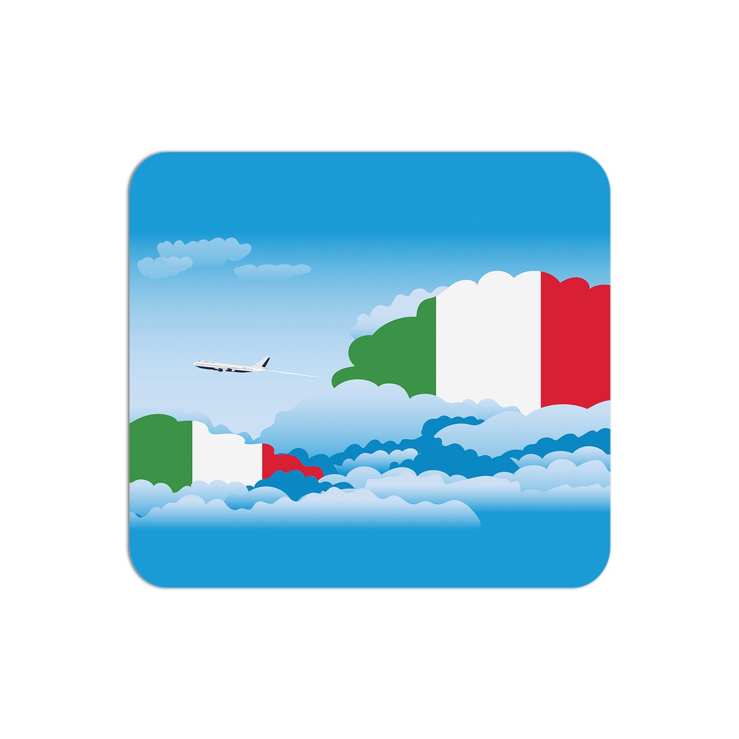 Italy Airplane Airport Flight Day Clouds Mousepad