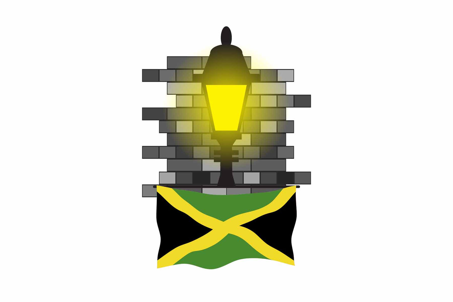 Jamaica Street Lamp Bricks Sticker