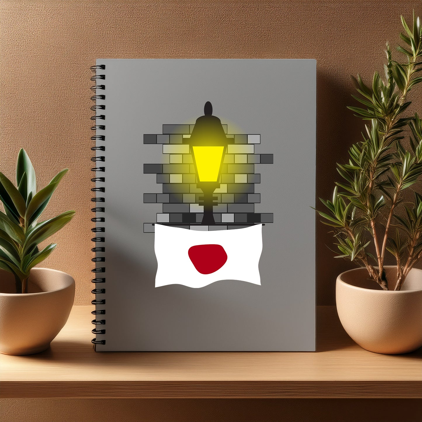 Japan Street Lamp Bricks Notebook