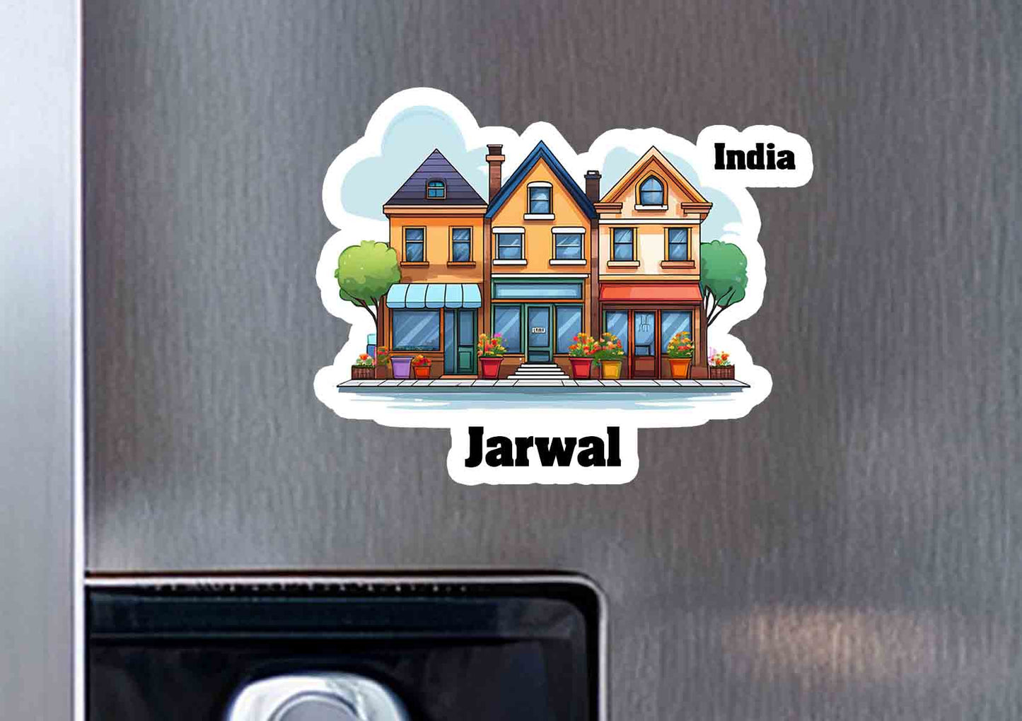 Jarwal Three Home Office Shop Fridge Magnet