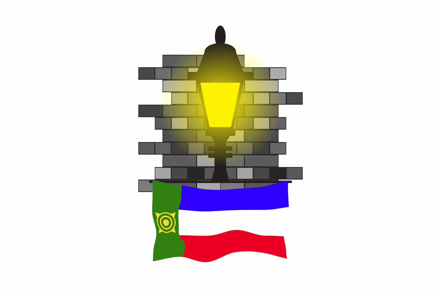 Khakassia Street Lamp Bricks Fridge Magnet