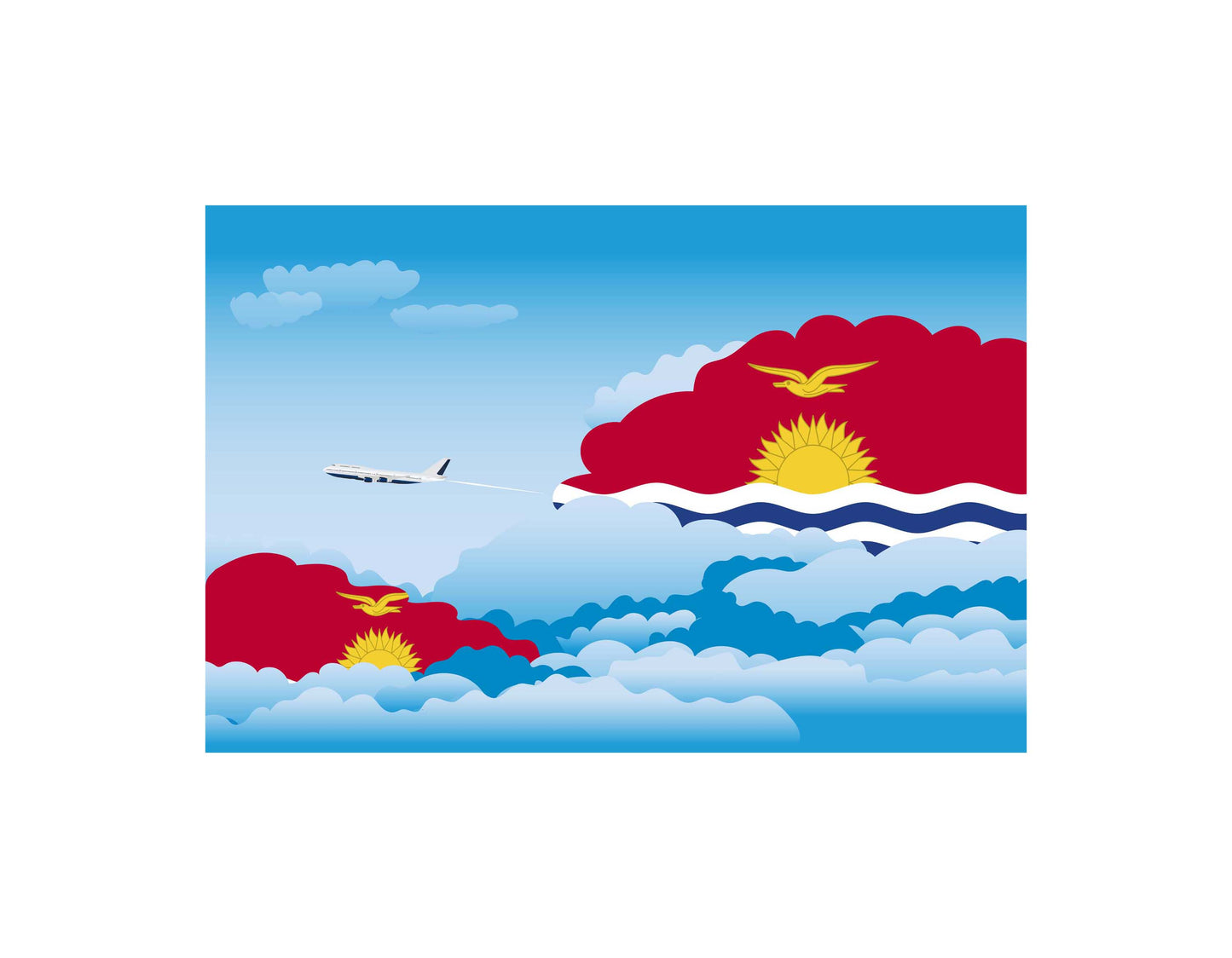 Kiribati Day Clouds Blanket Throw