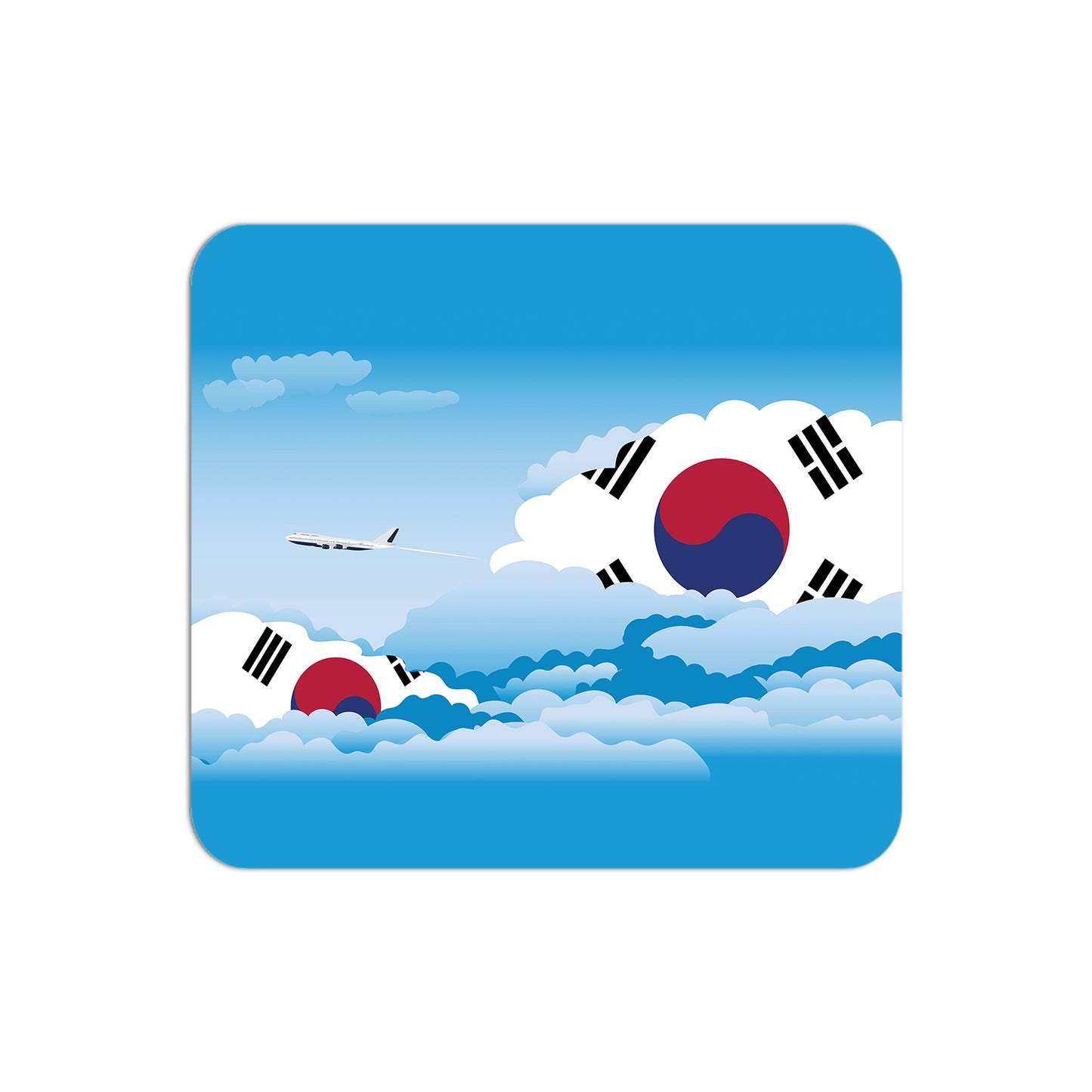 Korea South Airplane Airport Flight Day Clouds Mousepad