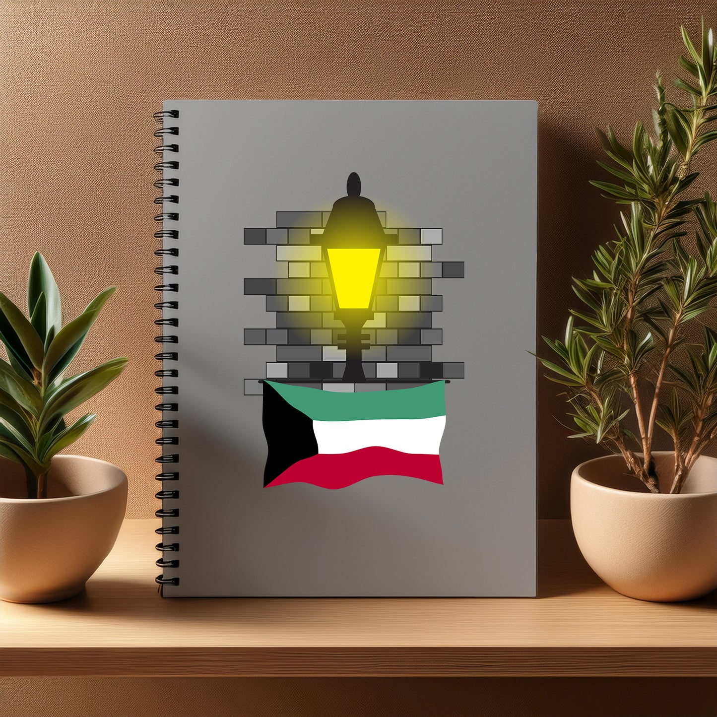Kuwait Street Lamp Bricks Notebook
