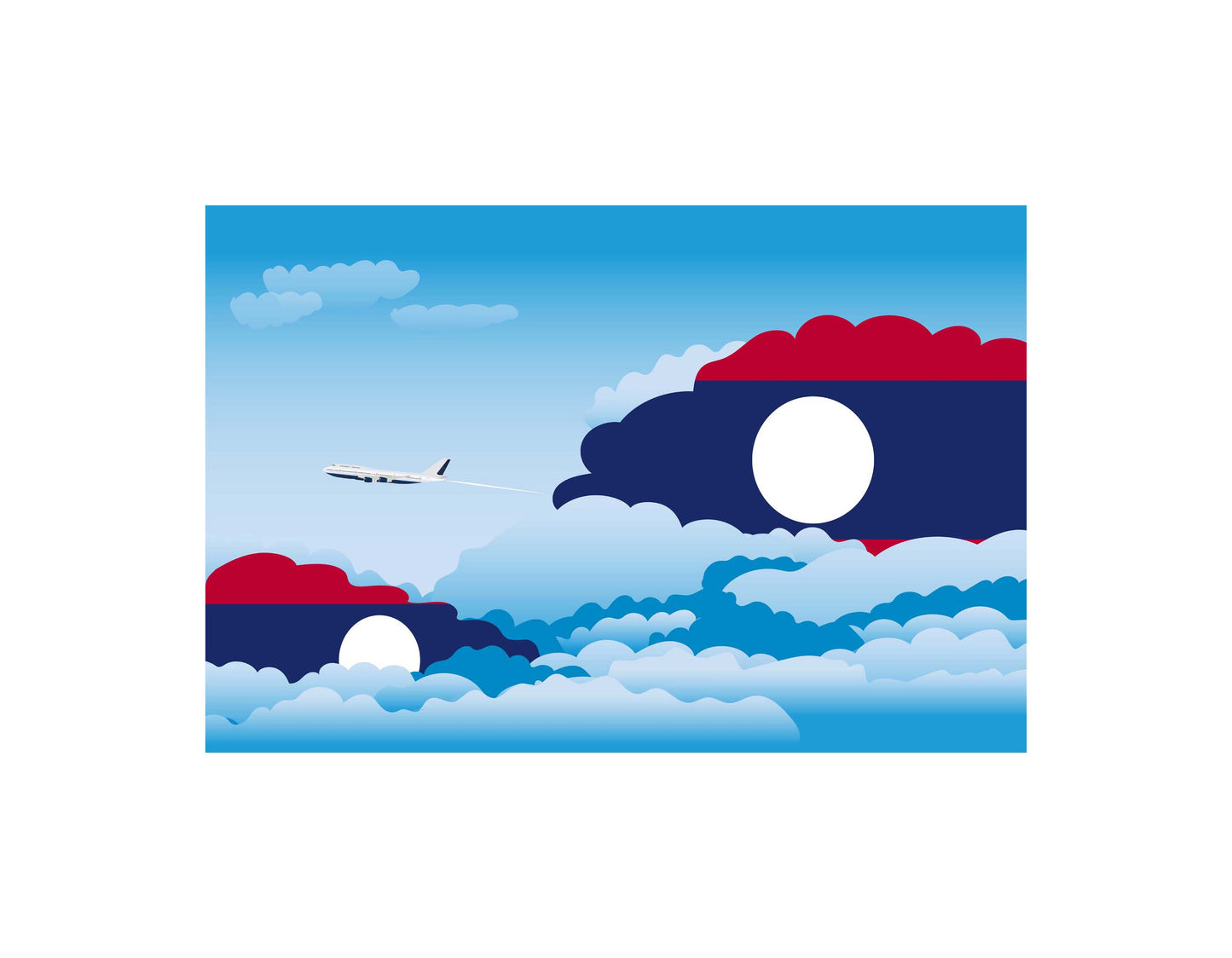 Laos Day Clouds Blanket Throw