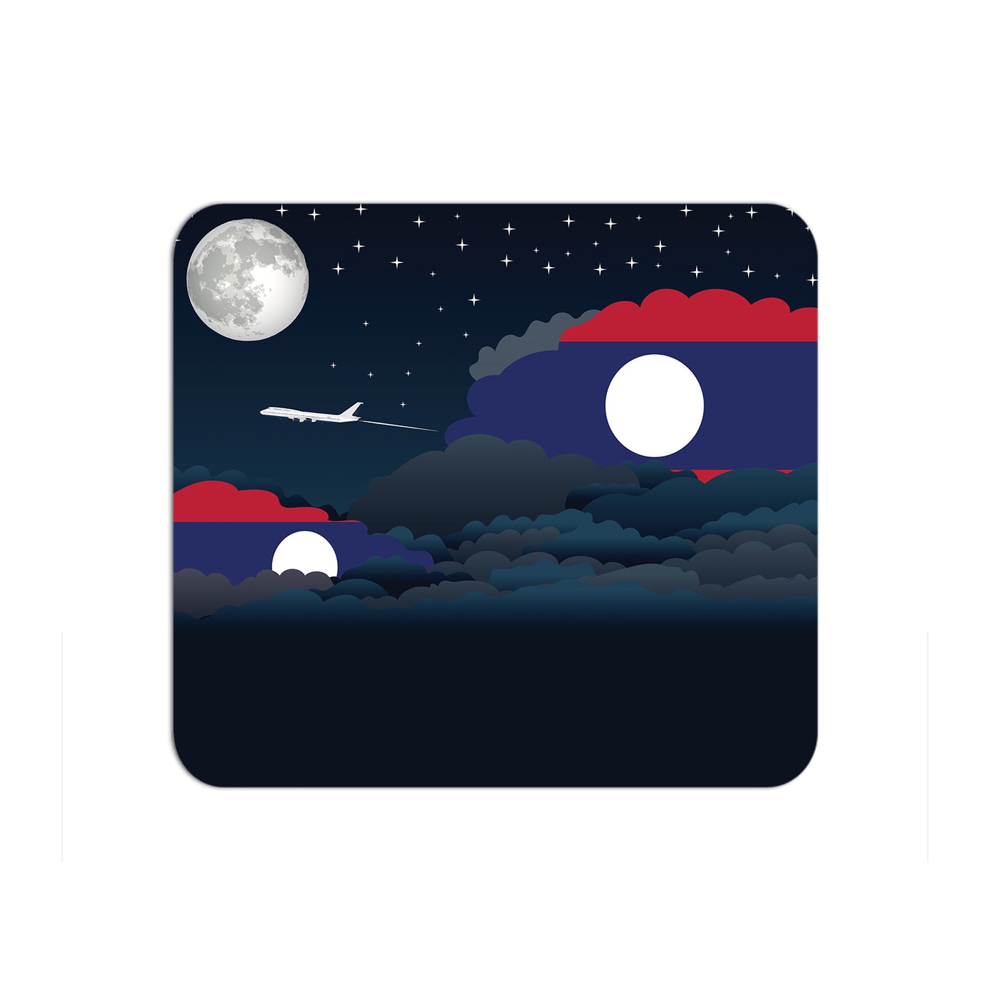 Laos Airplane Airport Flight Night Clouds Mousepad