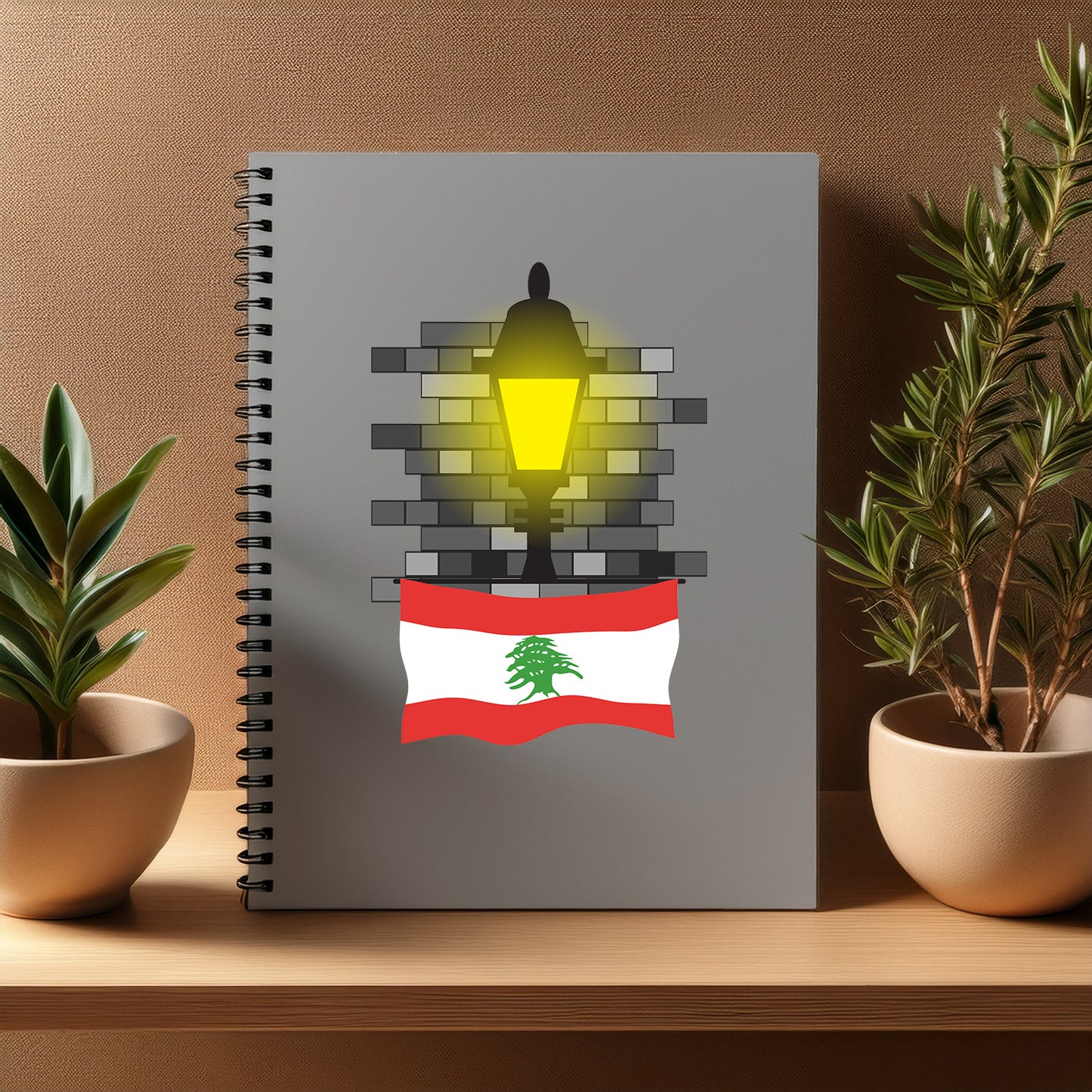 Lebanon Street Lamp Bricks Notebook