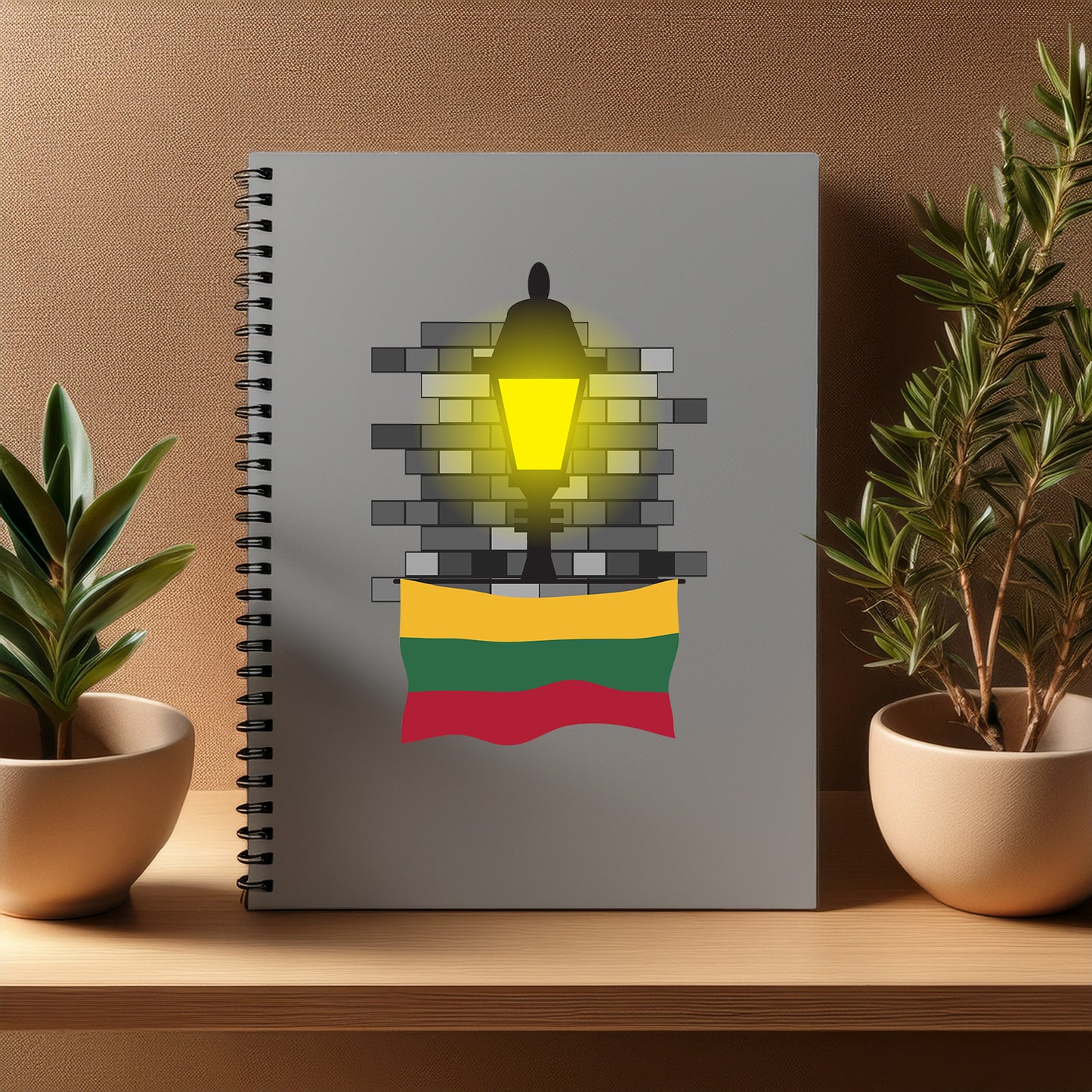 Lithuania Street Lamp Bricks Notebook