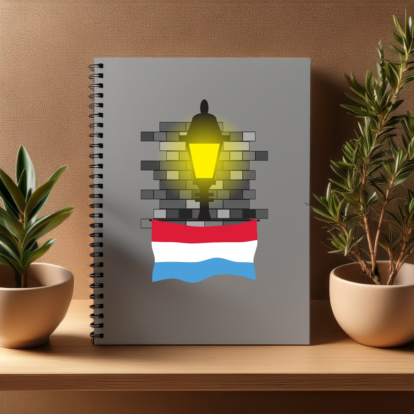 Luxembourg Street Lamp Bricks Notebook