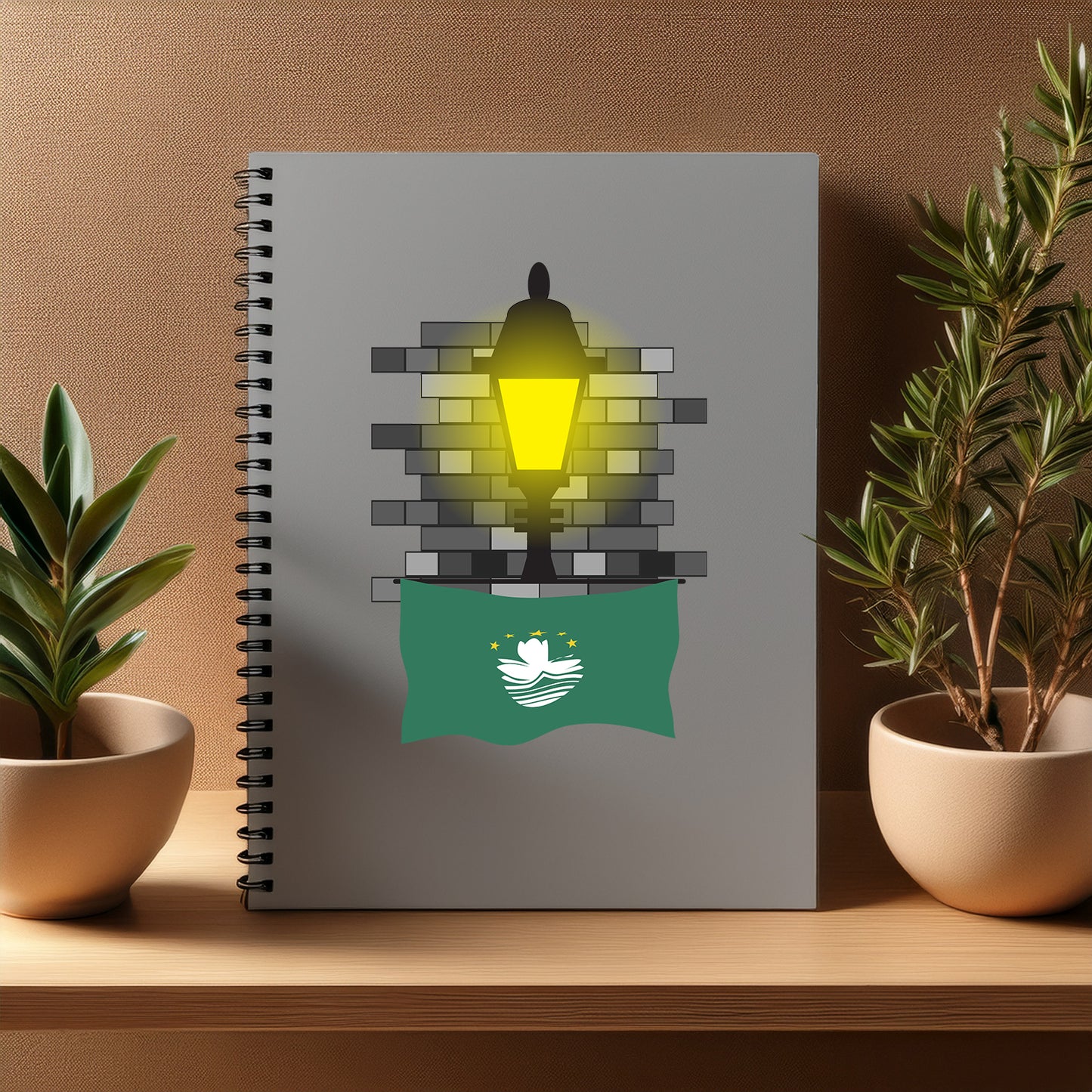 Macau Street Lamp Bricks Notebook