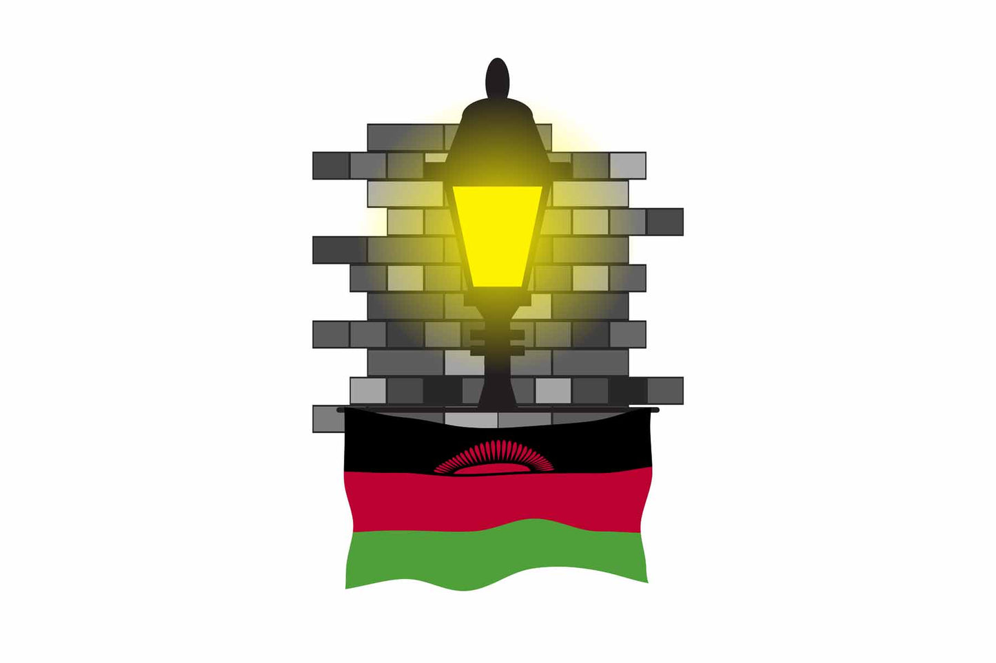 Malawi Street Lamp Bricks Fridge Magnet