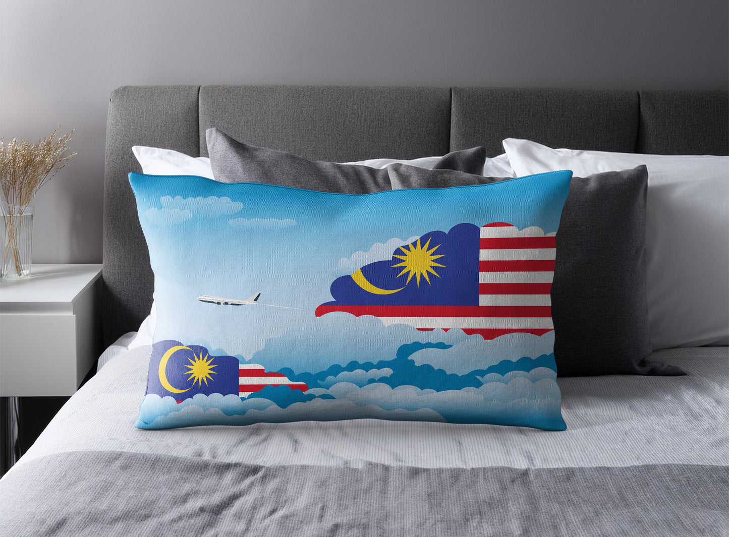 Malaysia Day Clouds Pillow Case and Pillow Throw