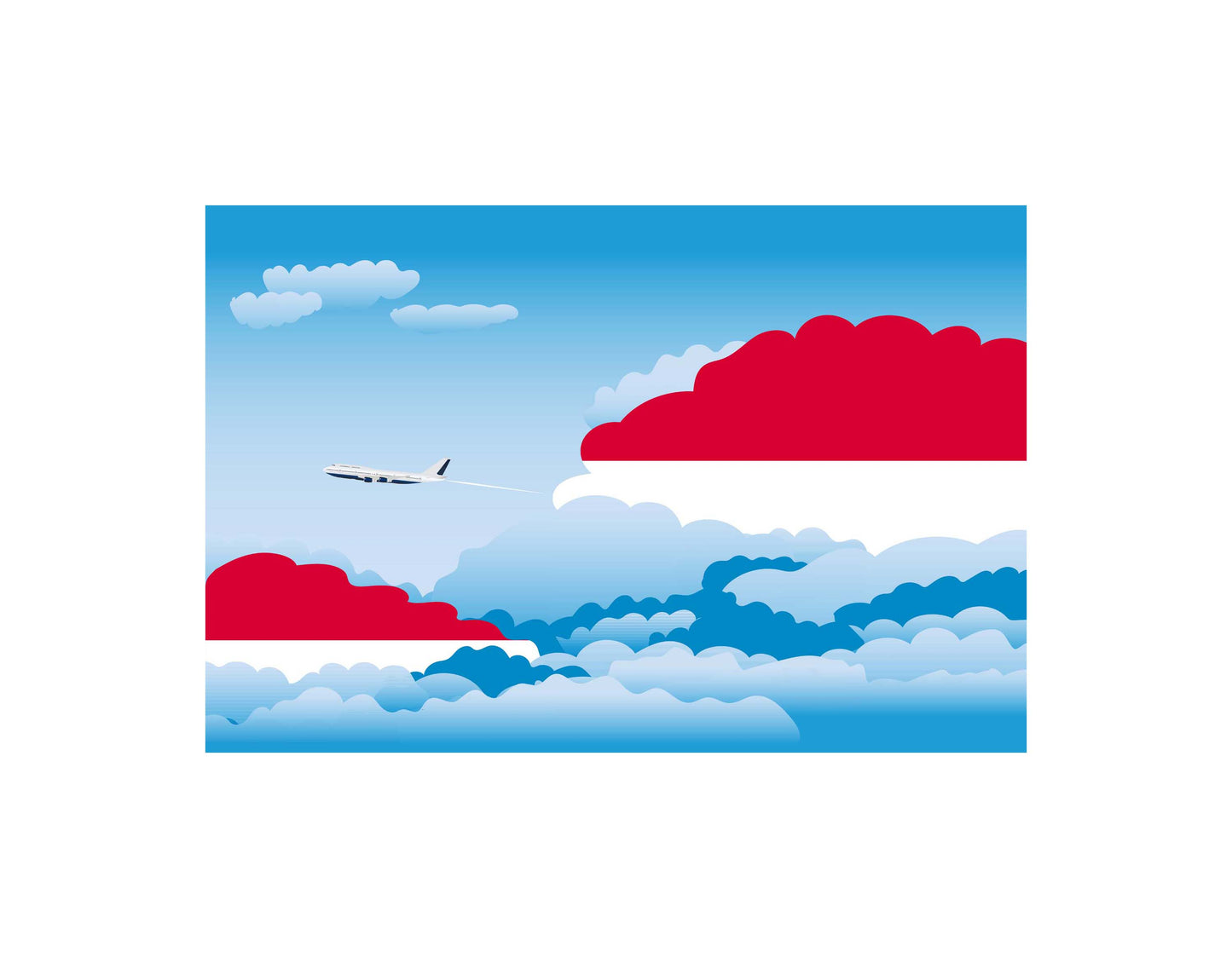 Monaco Day Clouds Blanket Throw