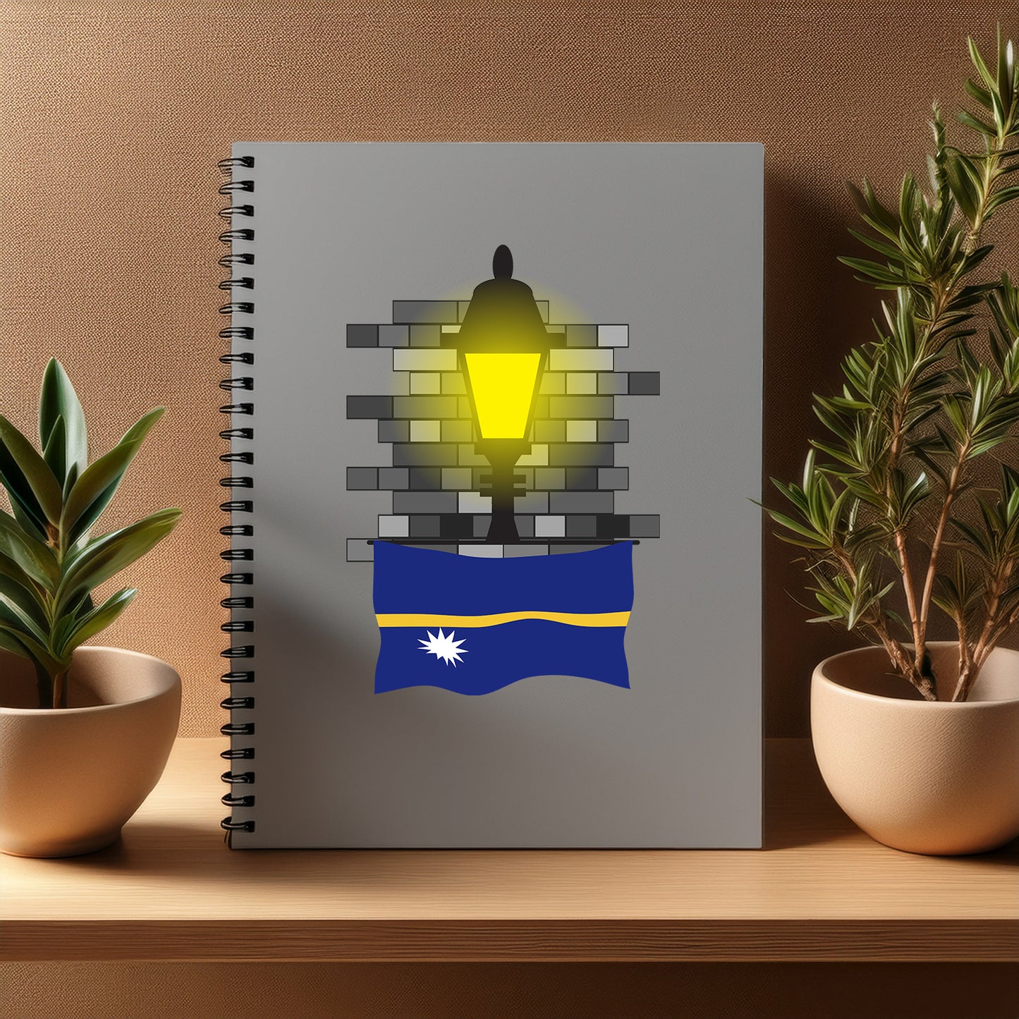 Nauru Street Lamp Bricks Notebook