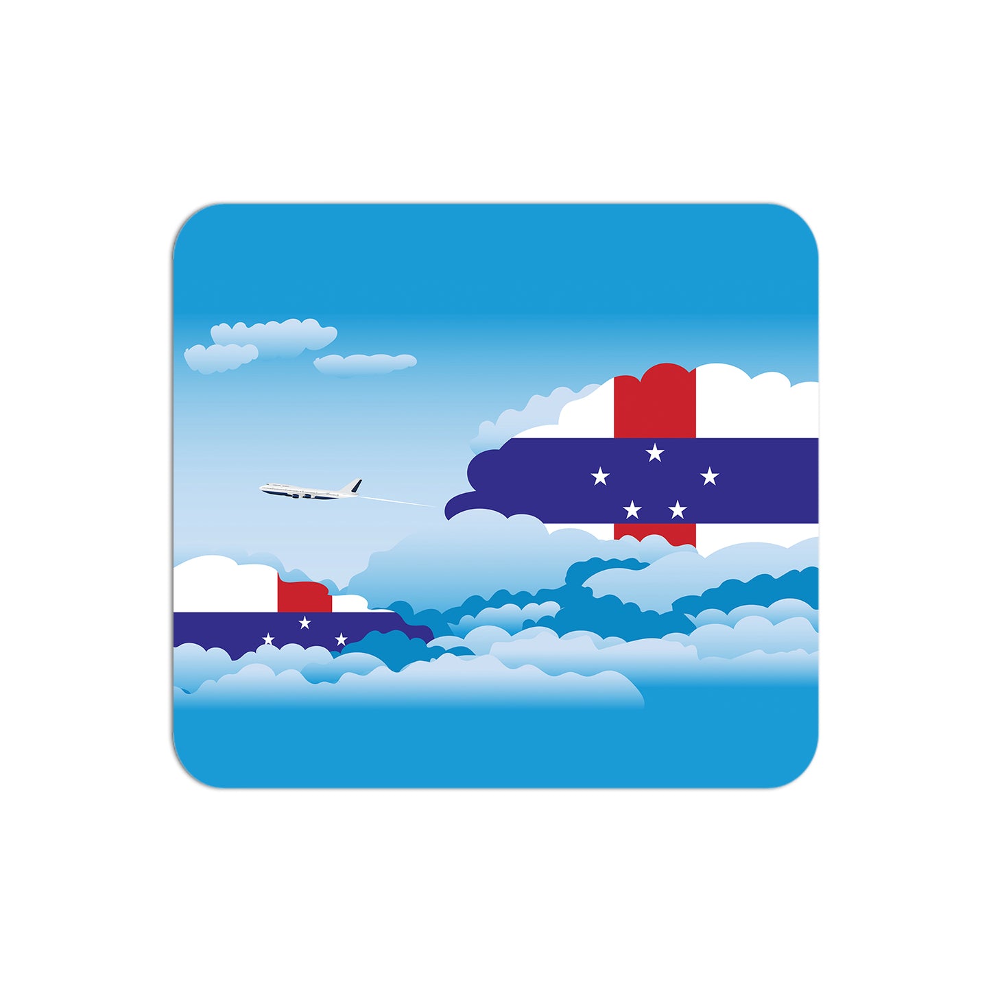 Netherlands Antilles Airplane Airport Flight Day Clouds Mousepad