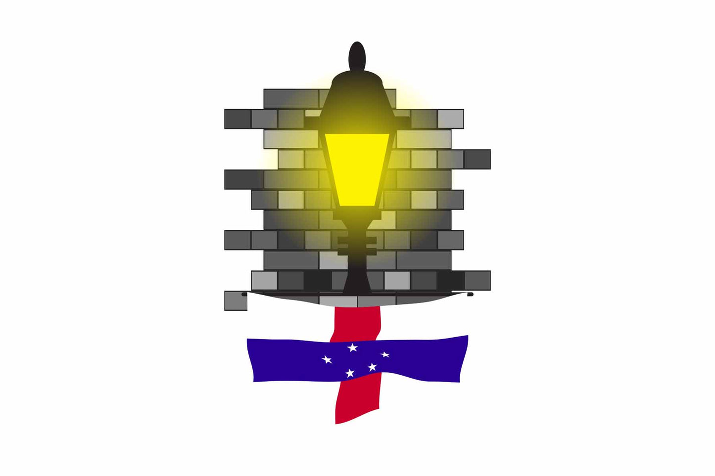 Netherlands Antilles Street Lamp Bricks Sticker