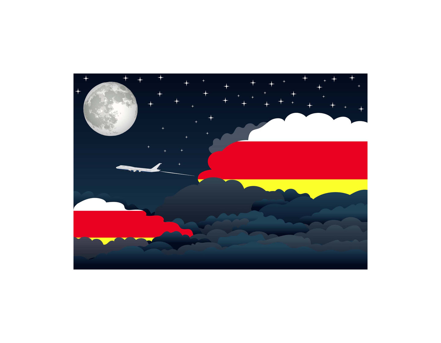 North Ossetia Night Clouds Blanket Throw