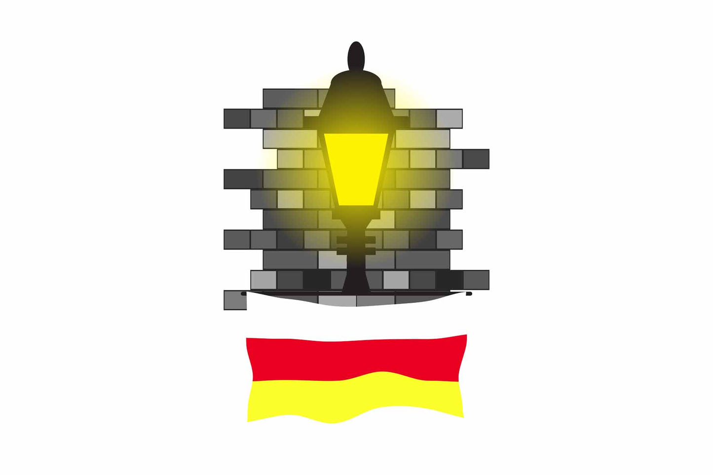 North Ossetia Street Lamp Bricks Sticker