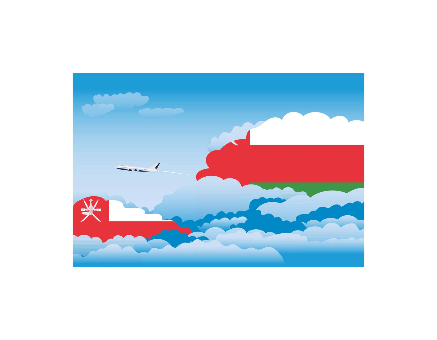 Oman Day Clouds Blanket Throw