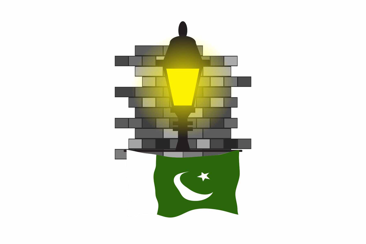 Pakistan Street Lamp Bricks Sticker