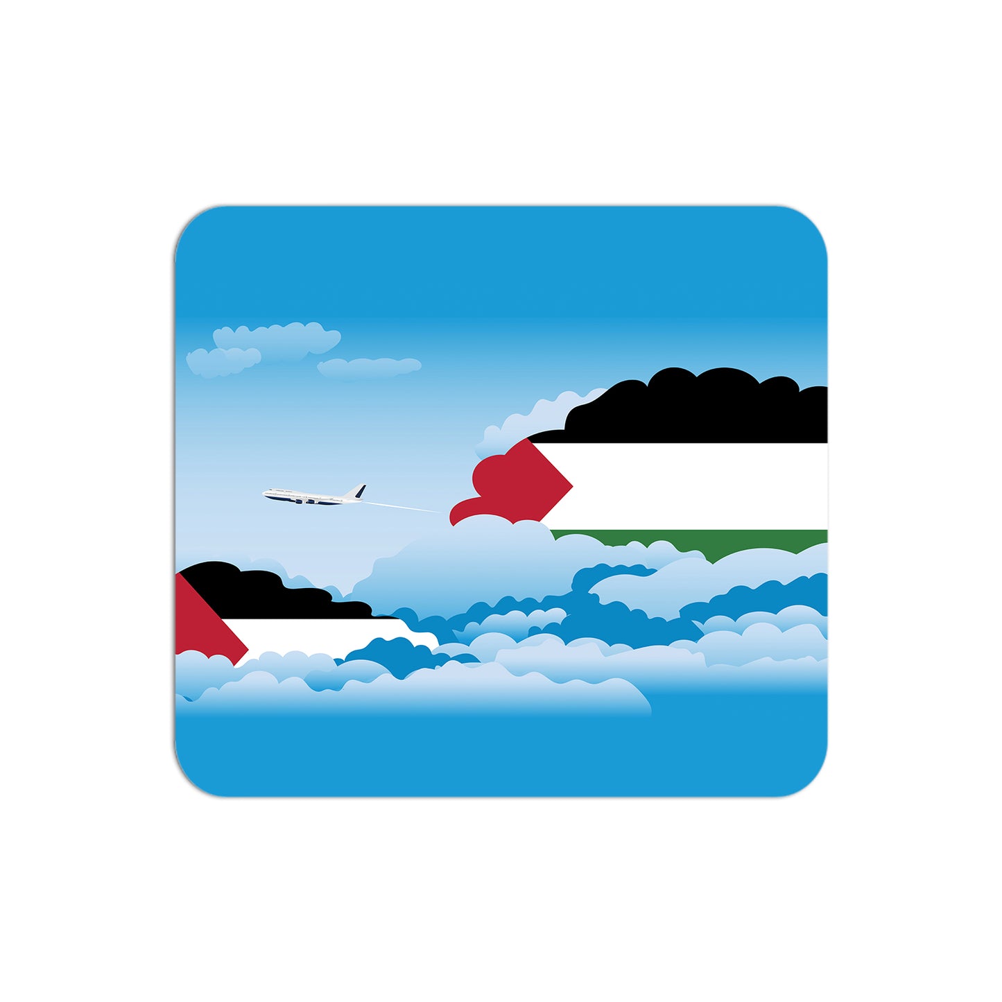 Palestine Airplane Airport Flight Day Clouds Mousepad