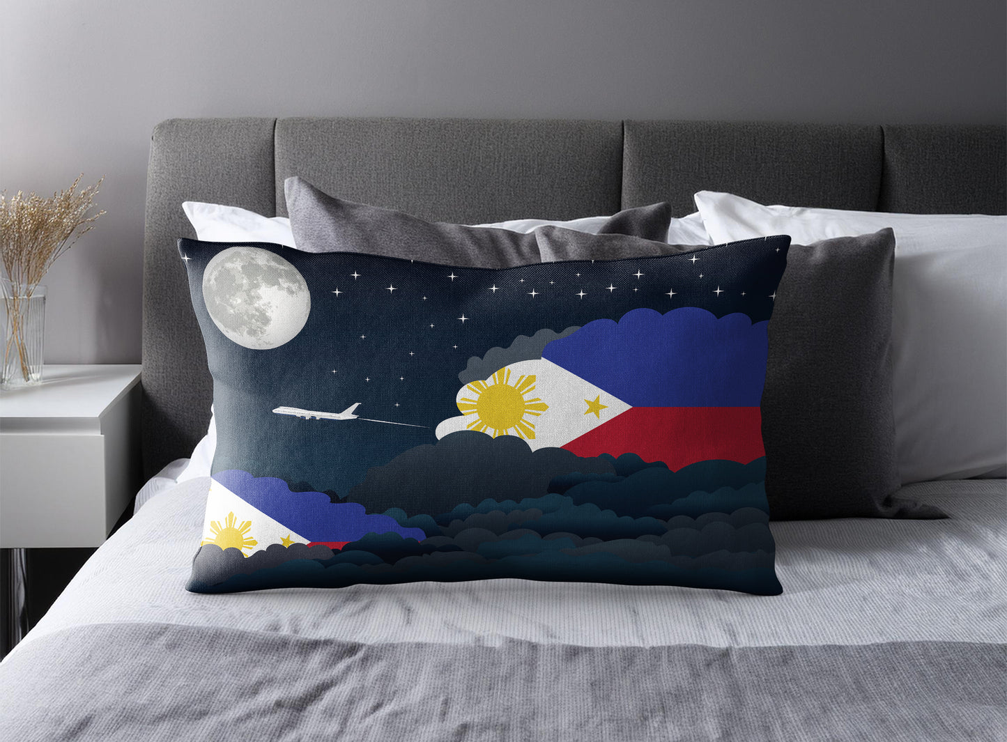 Philippines Night Clouds Pillow Case and Pillow Throw