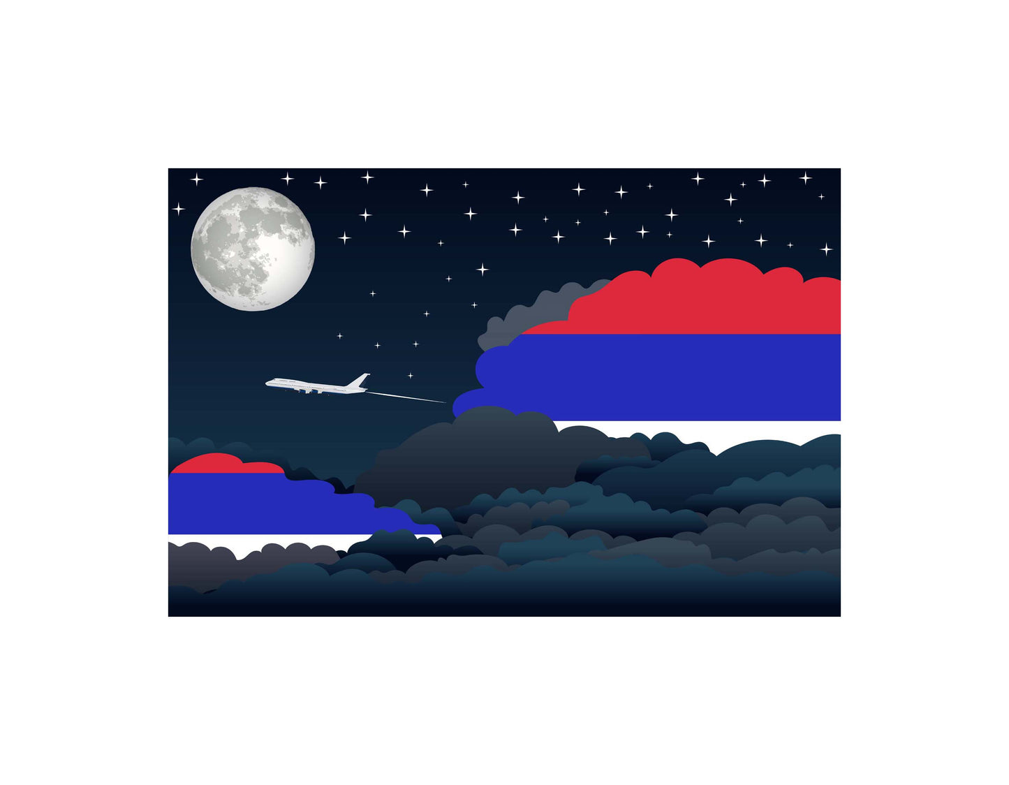 Republika Srpska Night Clouds Blanket Throw