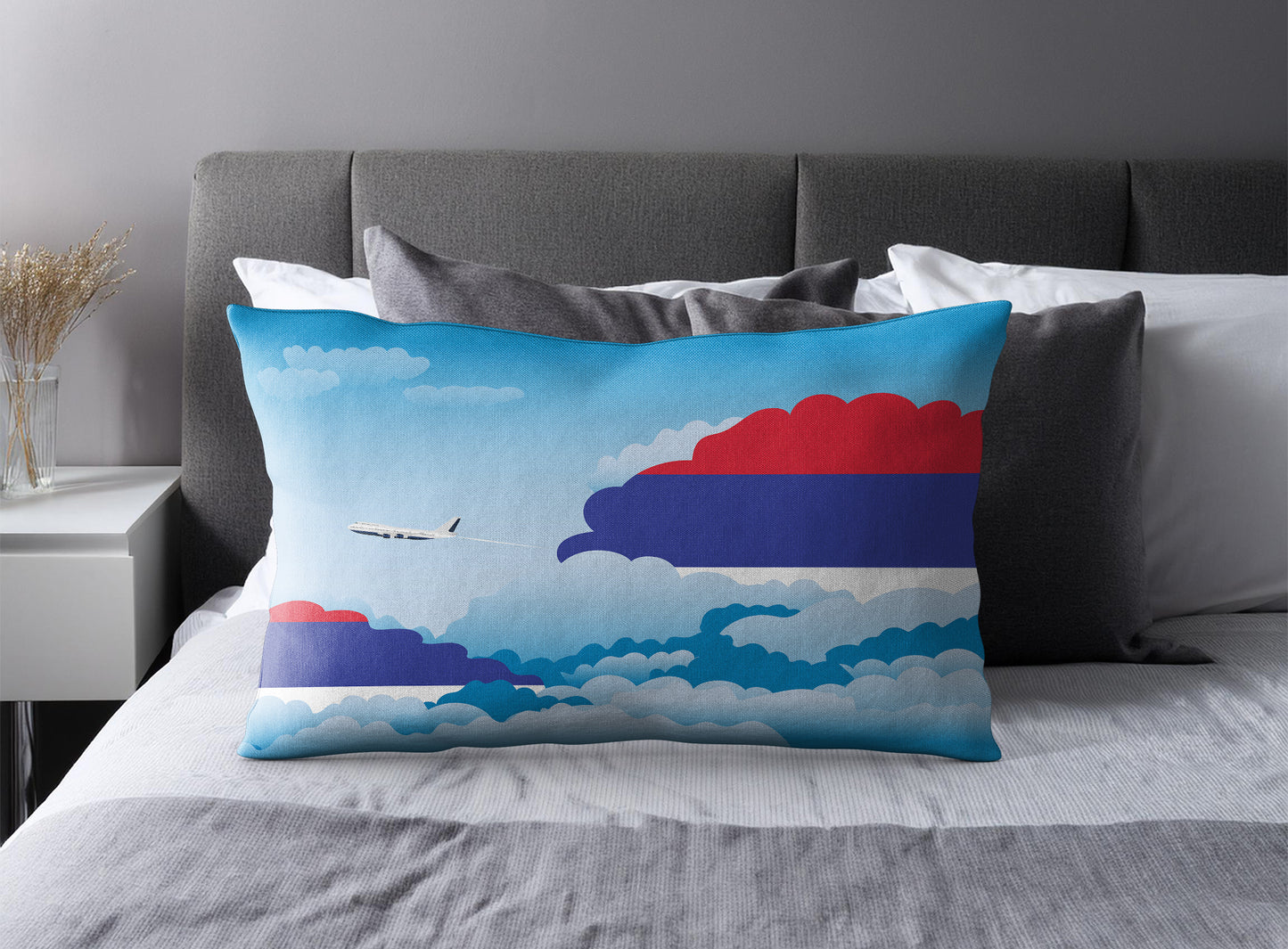 Republika Srpska Day Clouds Pillow Case and Pillow Throw