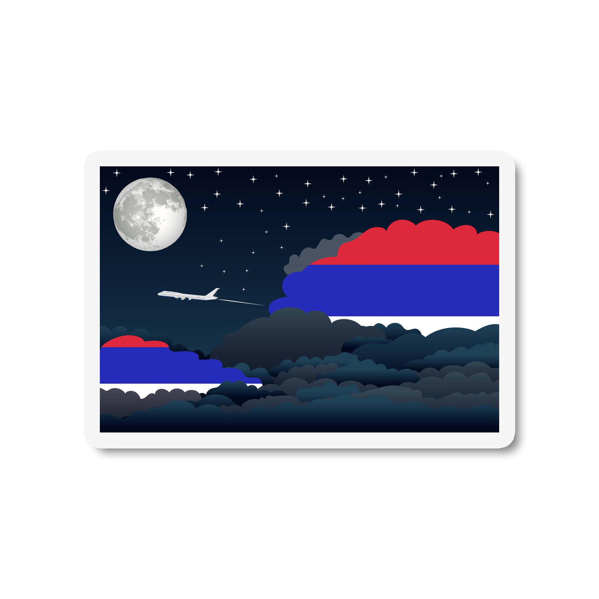 Republika Srpska Night Clouds Fridge Magnet