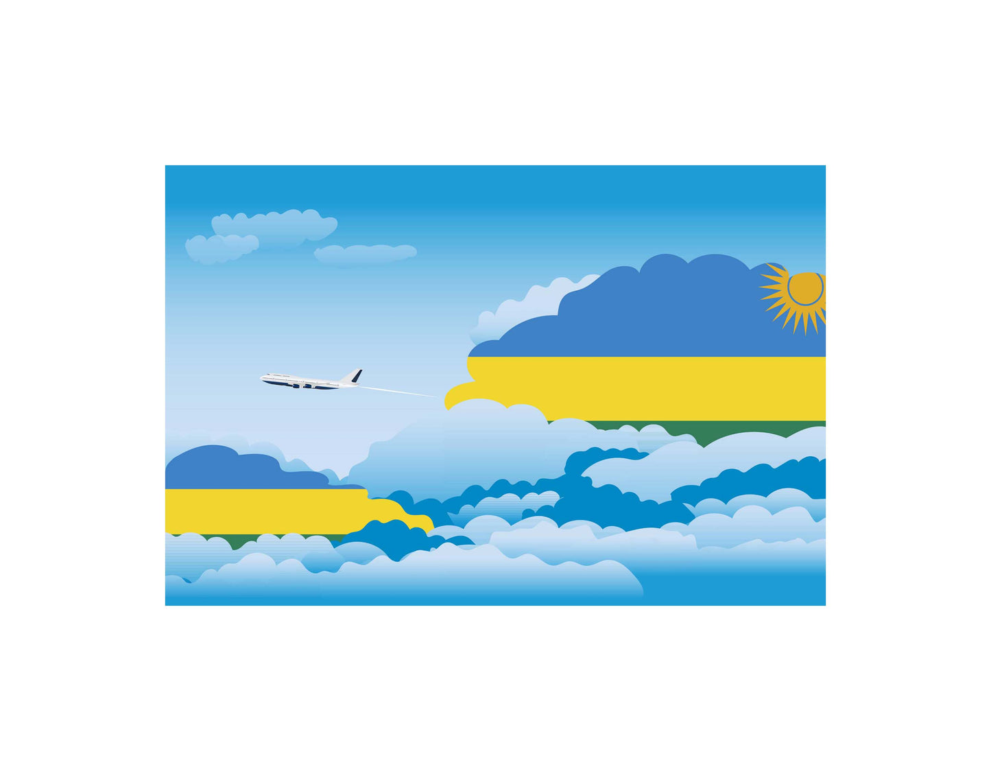 Rwanda Day Clouds Blanket Throw