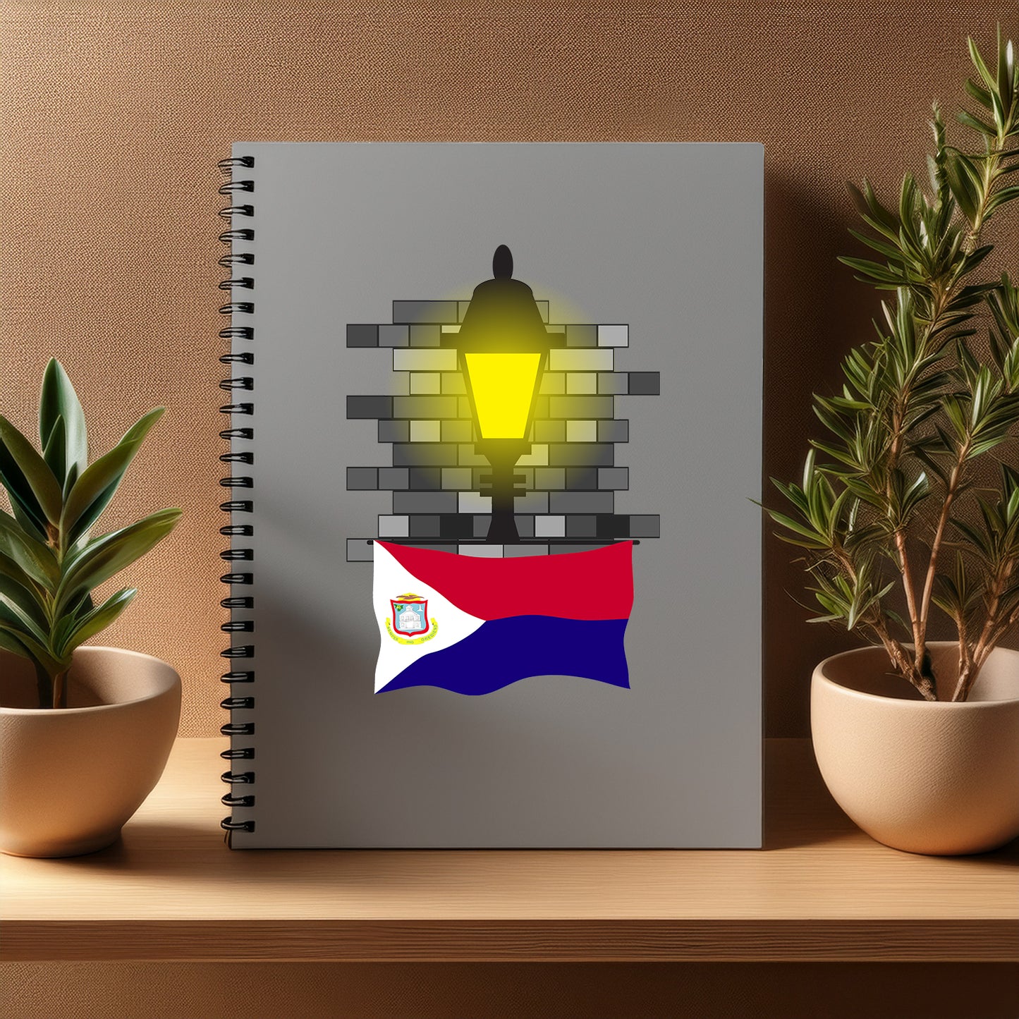 Saint Martin Street Lamp Bricks Notebook