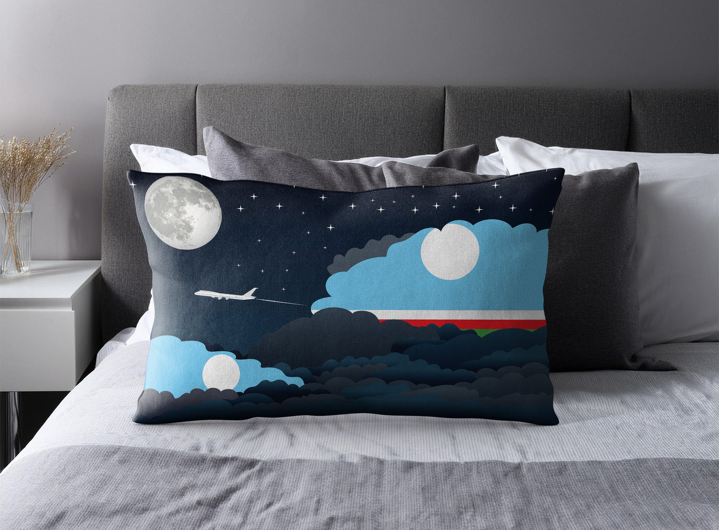 Sakha Republic Night Clouds Pillow Case and Pillow Throw
