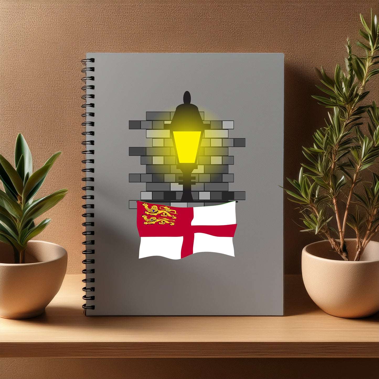 Sark Street Lamp Bricks Notebook