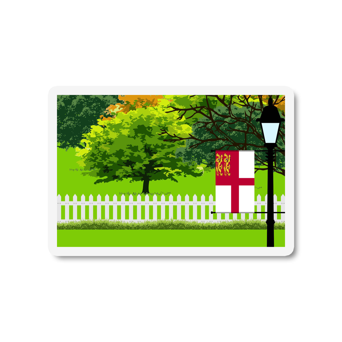 Sark Trees and Street Lamp Sticker