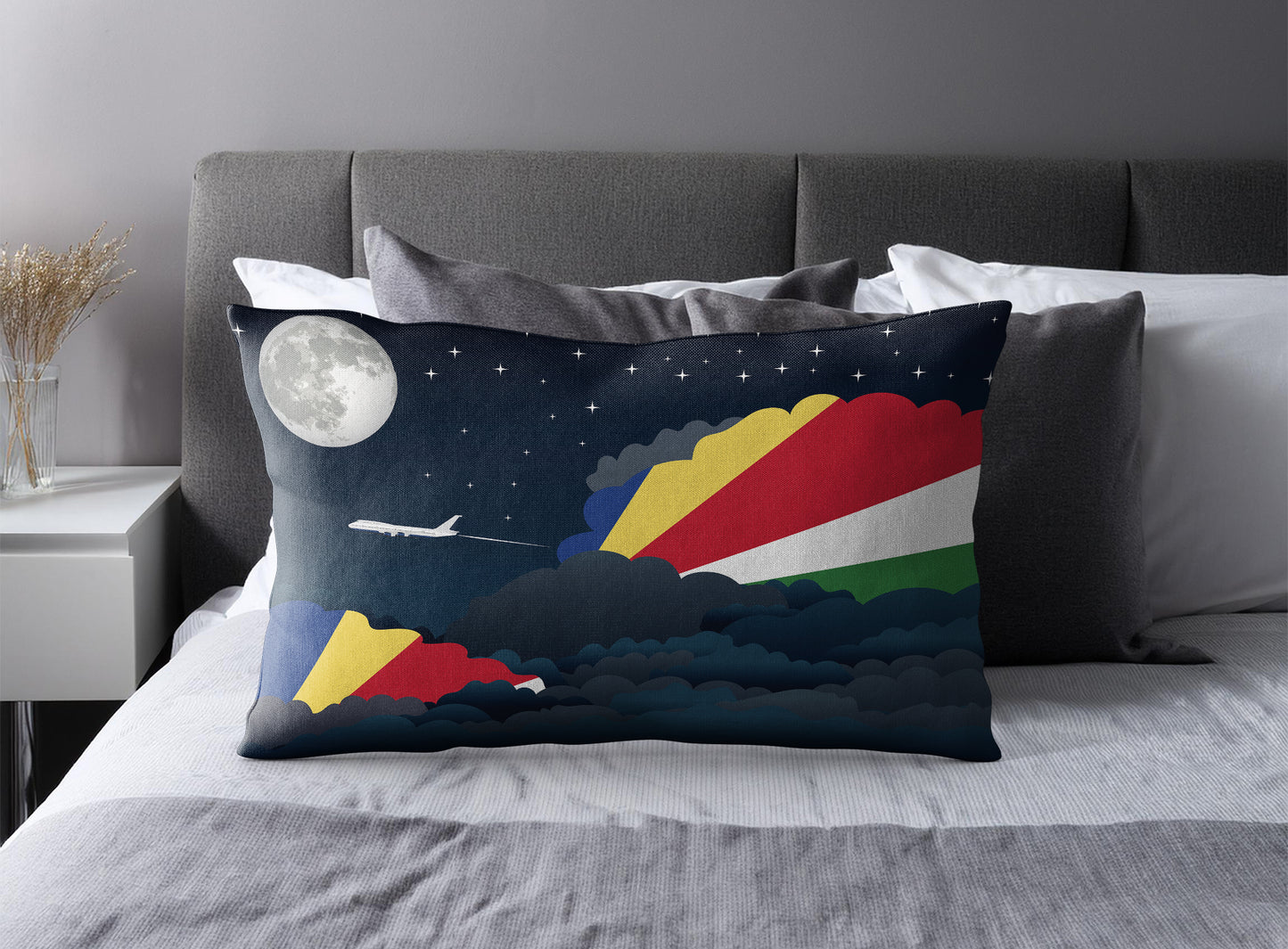 Seychelles Night Clouds Pillow Case and Pillow Throw