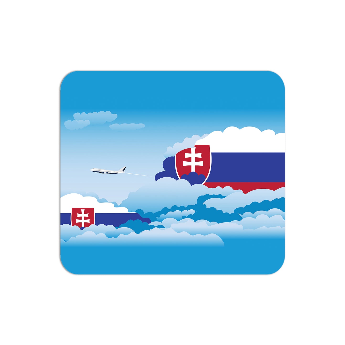 Slovakia Airplane Airport Flight Day Clouds Mousepad