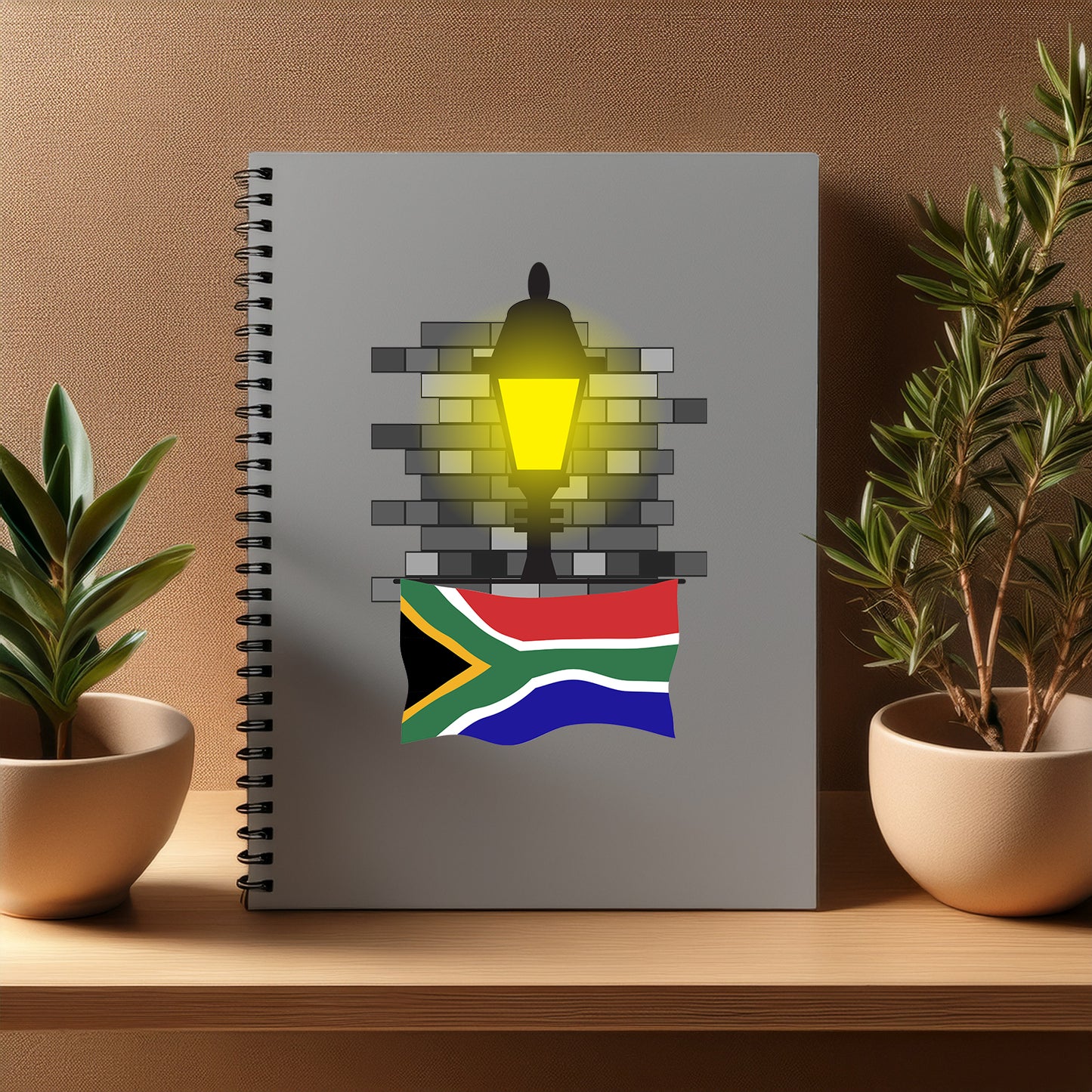 South Africa Street Lamp Bricks Notebook