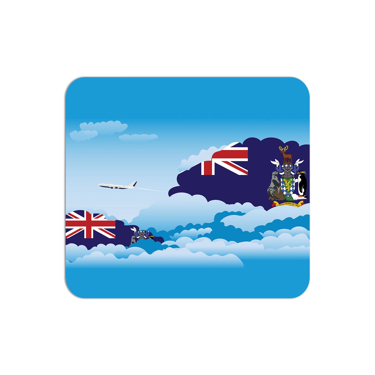 South Georgia and the South Sandwich Islands Airplane Airport Flight Day Clouds Mousepad