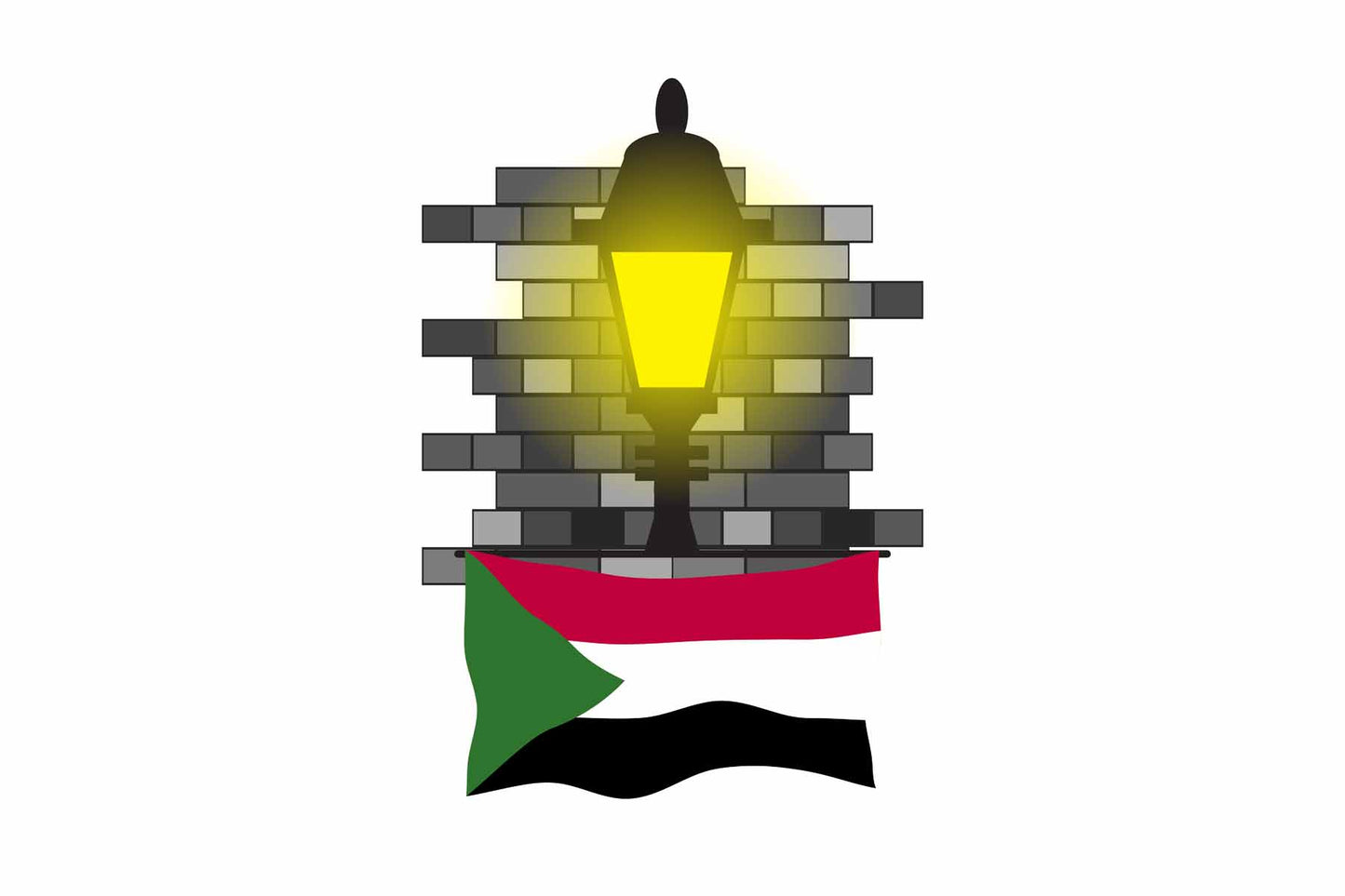 Sudan Street Lamp Bricks Sticker