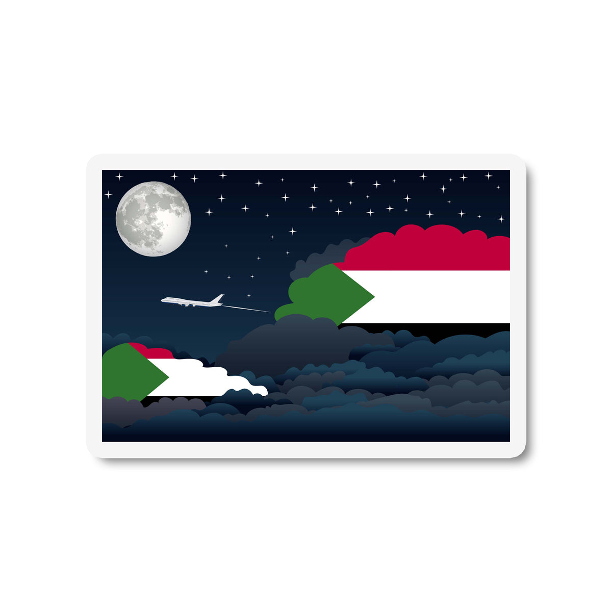 Sudan Night Clouds Fridge Magnet