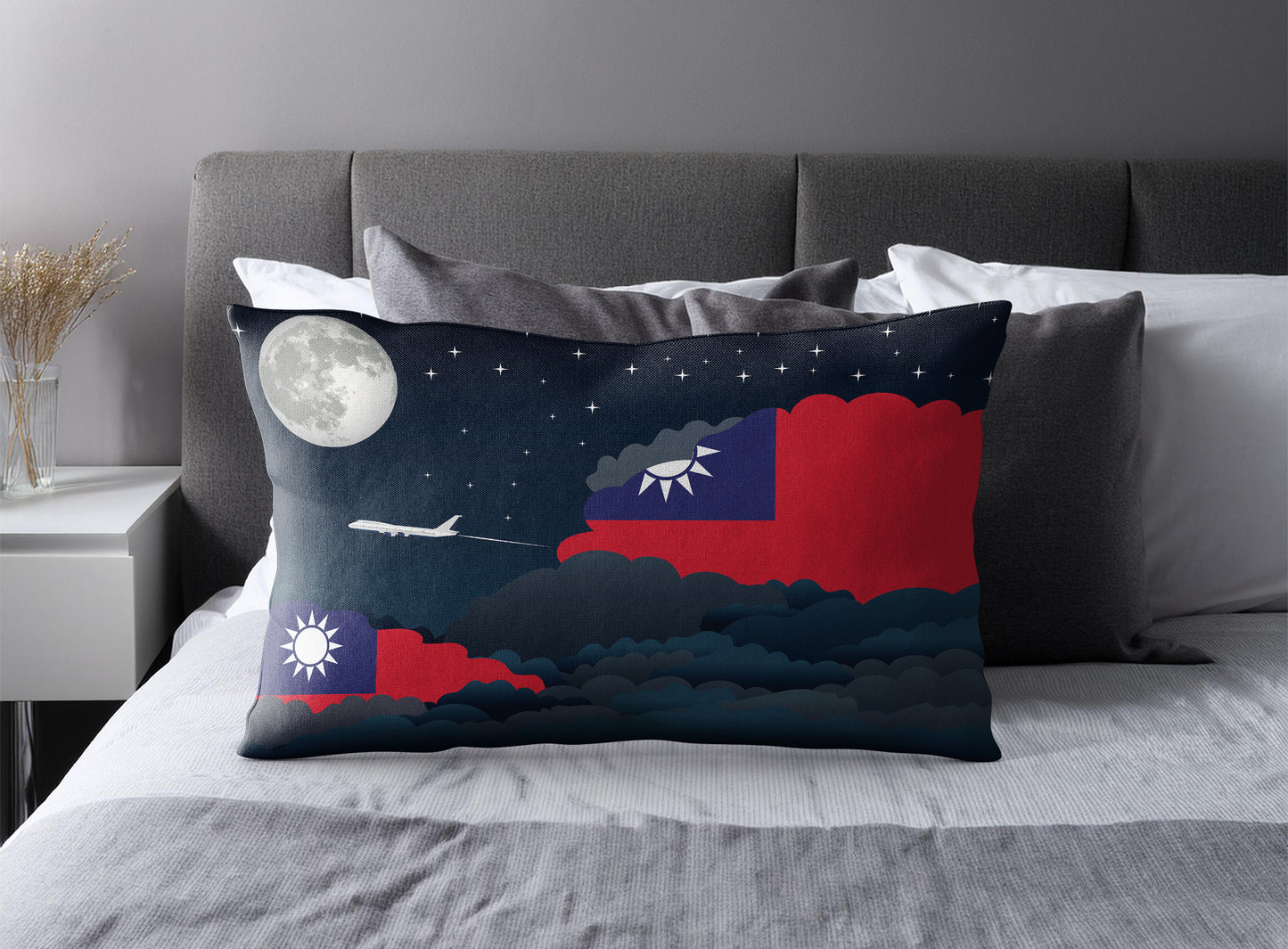 Taiwan Night Clouds Pillow Case and Pillow Throw