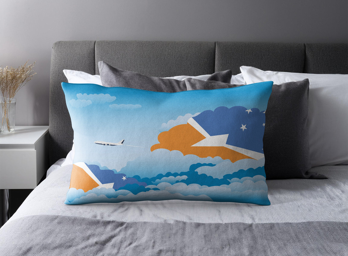 Tierra del Fuego Province Argentina Day Clouds Pillow Case and Pillow Throw