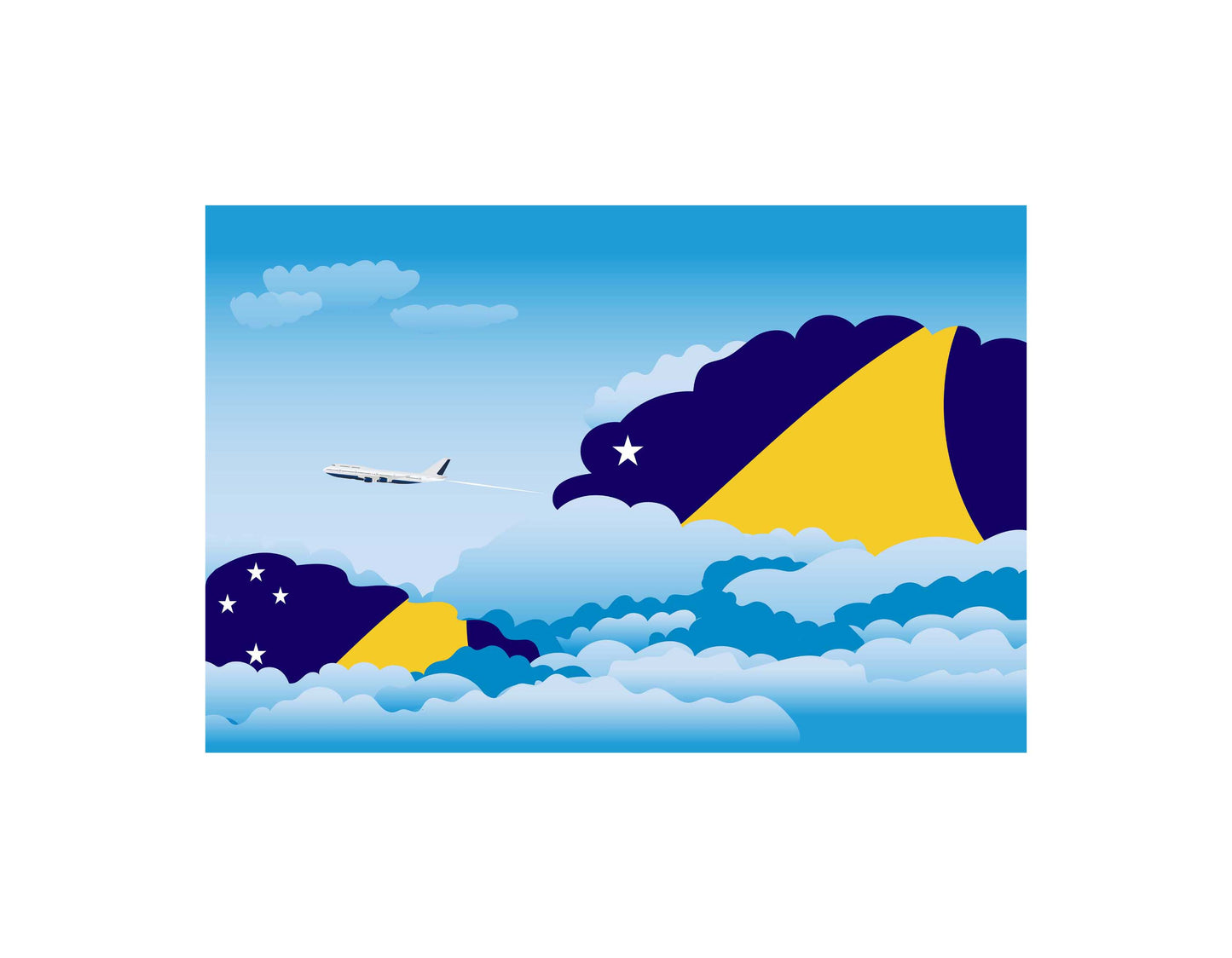 Tokelau Day Clouds Blanket Throw